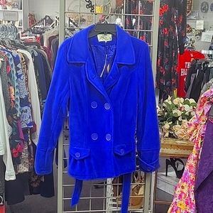 Moa Royal Blue Pea Coat - XL
